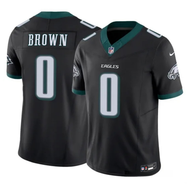 Men's Black Philadelphia Eagles #0 Hollywood Brown 2026 F.U.S.E. Vapor Untouchable Limited Stitched Football Jersey